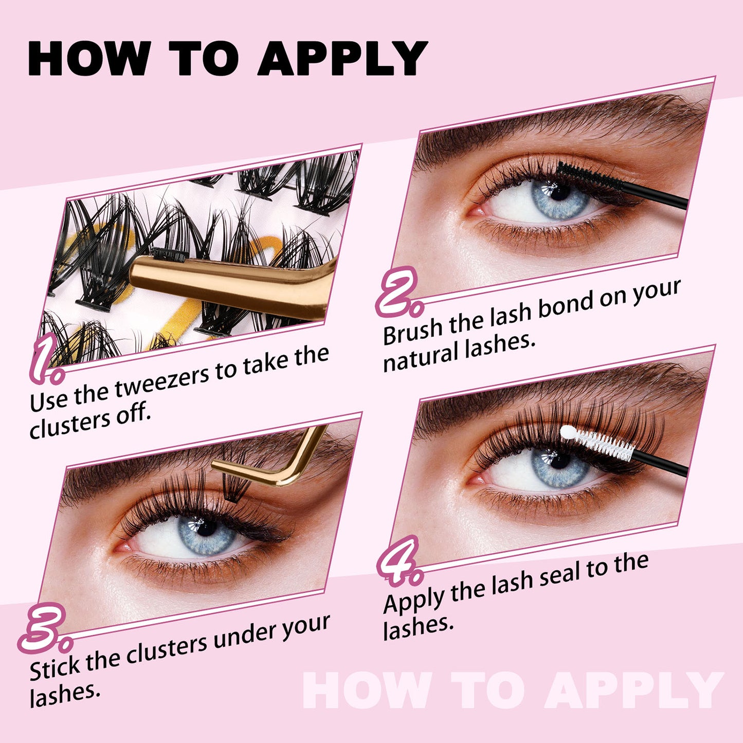 UILULU DIY Cluster Lashes 168pcs Individual U02 Lashes Clusters D Curl Natural Eyelash Extension, False Eyelashes Lash Clusters At Home Lash Extensions (U02-0.07D-9-16MM Lash Only)