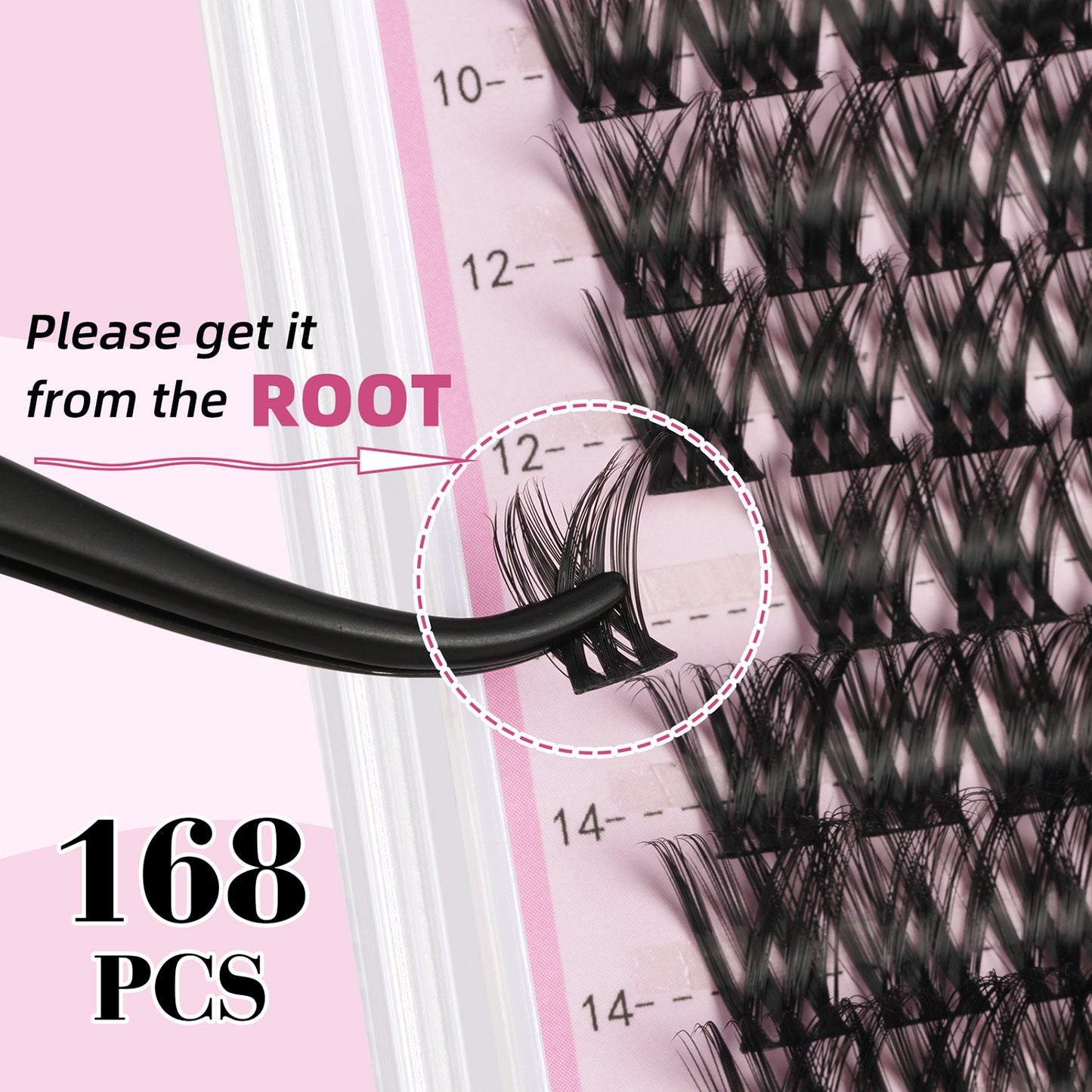UILULU DIY Lash Extension Kit 168 Count Individual Lash Clusters D Curl Clusters Lashes, Lashes Kit with Lash Bond & Seal, Lash Remover, Lash Tweezers, and Lash Brush D Curl-0.07-8-18MM (U03 Lash Kit)