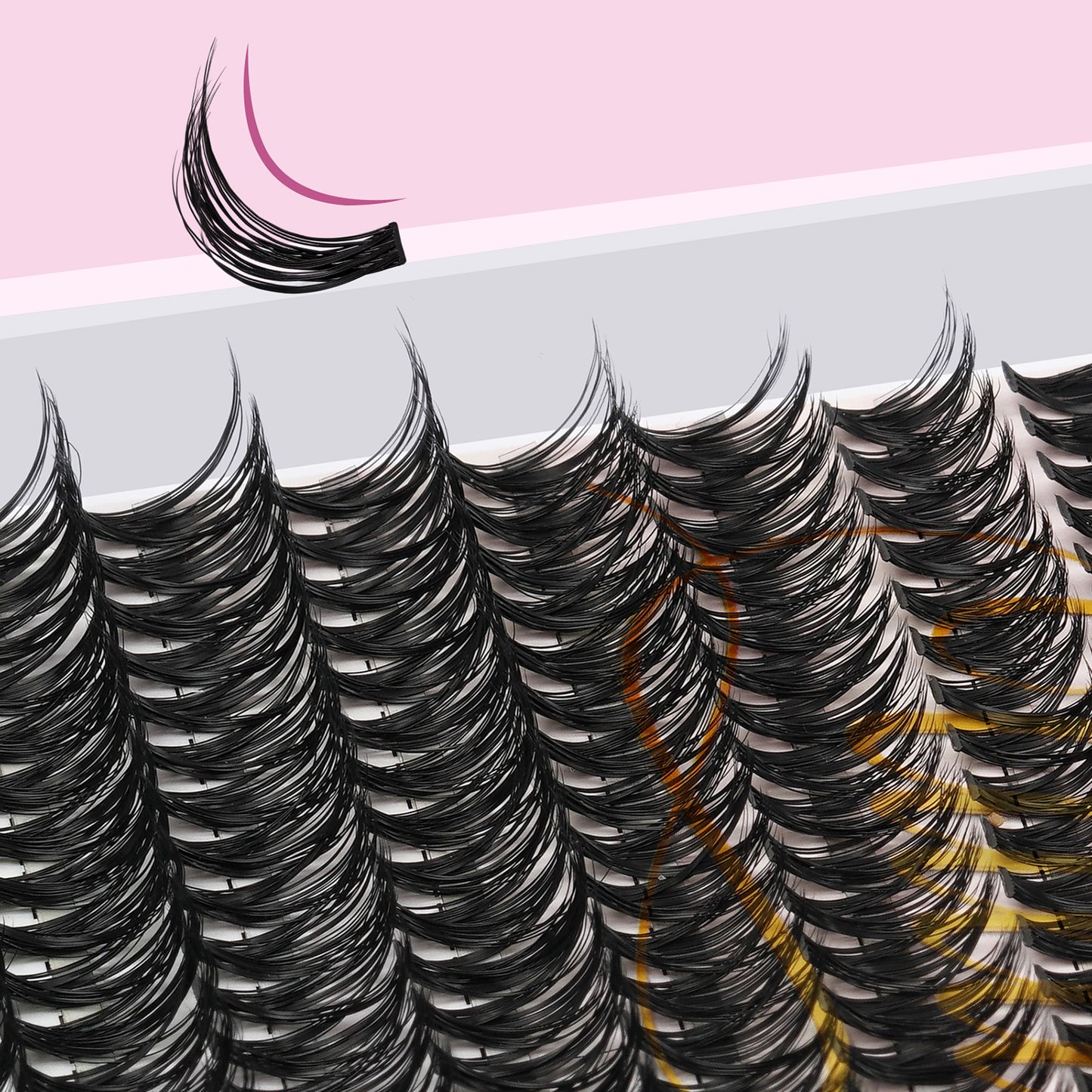 UILULU DIY Cluster Lashes 280pcs Individual 30D+40D Natural Lashes Clusters D Curl Eyelash Extension, False Eyelashes Lash Clusters At Home Lash Extensions (30D+40D-0.07D-9-16MM Lash Only)