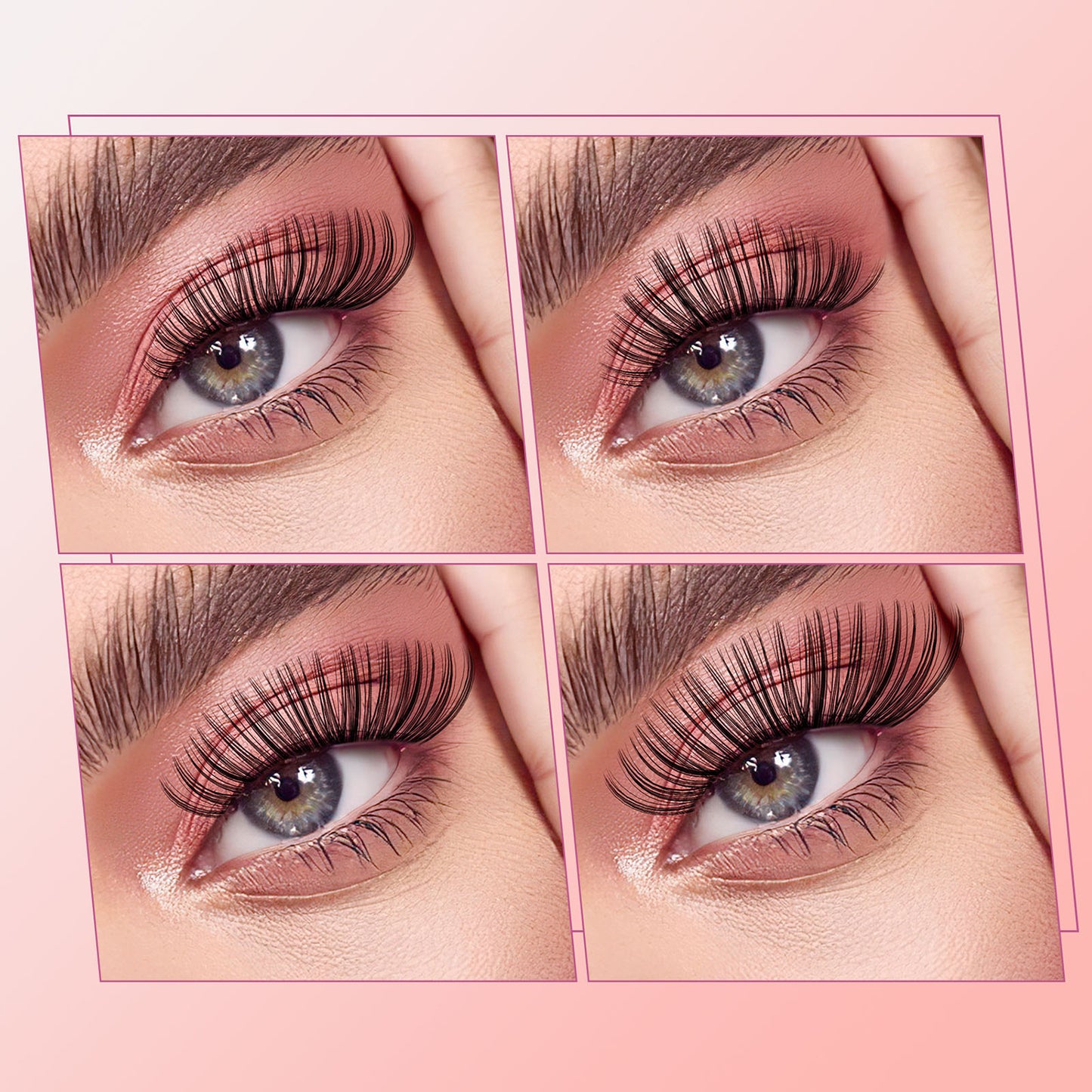 UILULU DIY Cluster Lashes 280pcs Individual 40D Lashes Clusters D Curl Eyelash Extension, False Eyelashes Lash Clusters At Home Lash Extensions (40D-0.07D-9-16MM Lash Only)