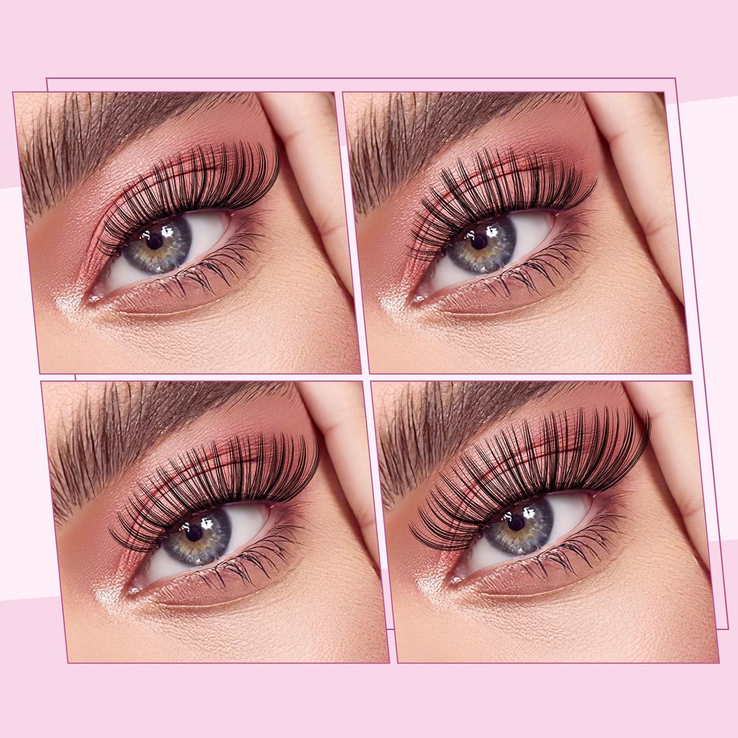 UILULU DIY Cluster Lashes 280pcs Individual 30D Lashes Clusters D Curl Natural Eyelash Extension, False Eyelashes Lash Clusters At Home Lash Extensions (30D-0.07D-9-16MM Lash Only)