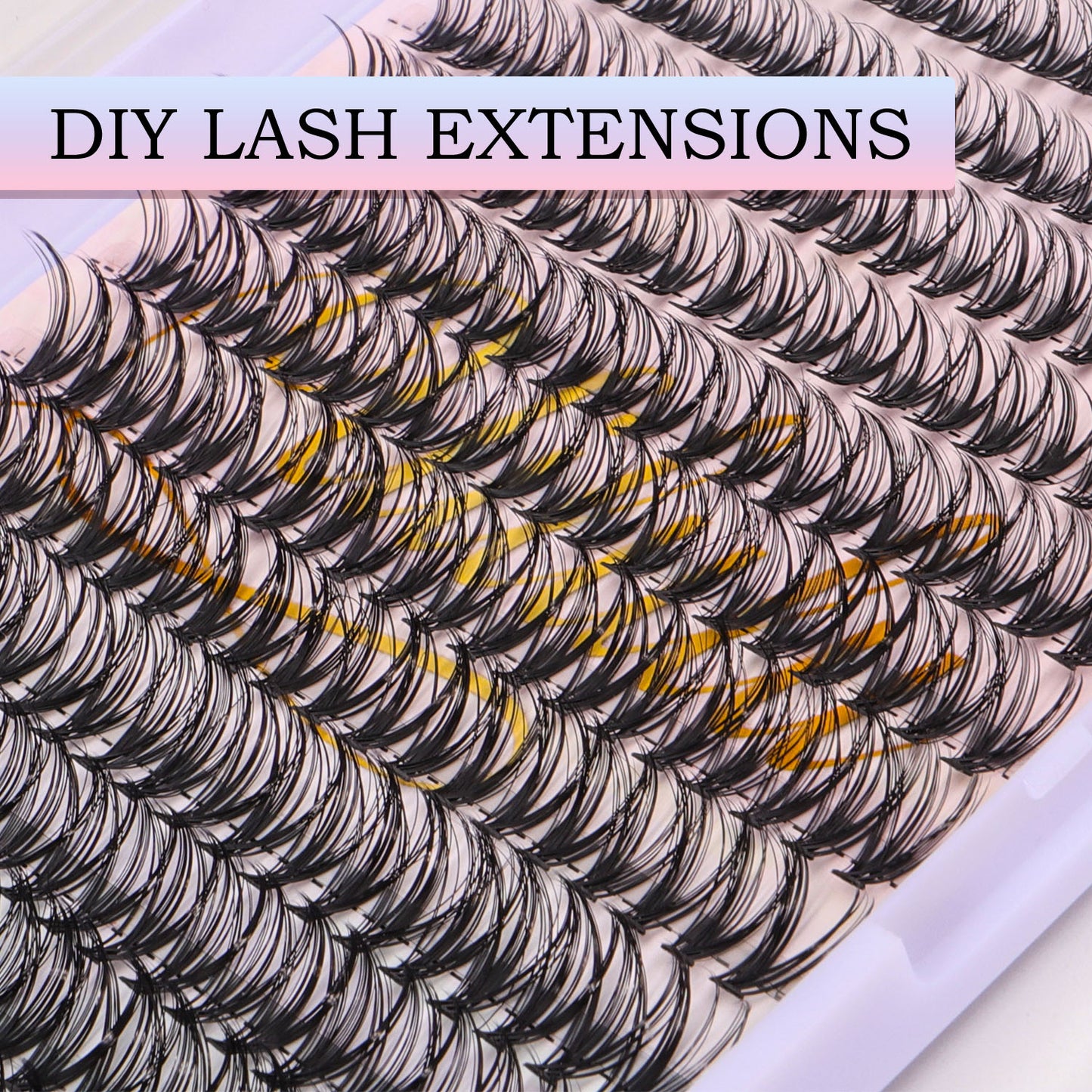 UILULU DIY Lash Extension Kit 280pcs Individual Lashes Clusters D Curl Lash Clusters, Lash Kit with Lash Bond and Seal, Remover, Lash Tweezers (30D-0.07D-9-16MM Kit)