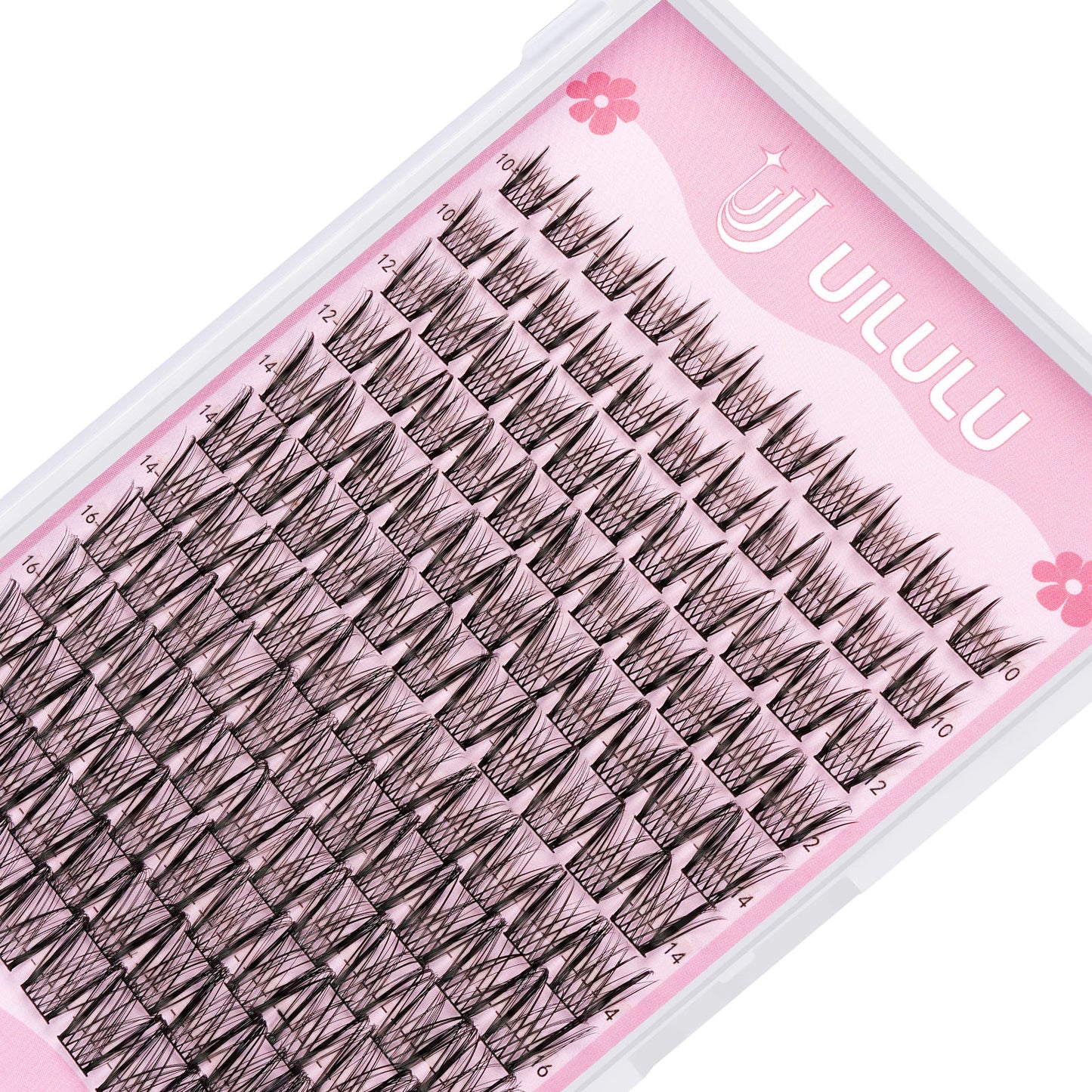 Uilulu Lash Clusters D Curl Wispy Clusters Lashes 0.07D 10-18 MIX 132 Eyelashes Individual Lashes DIY Lash Extensions at Home False Lashes Wide Band Natural Eye Lash Clusters(U09 Lash Only, 10-18mix)