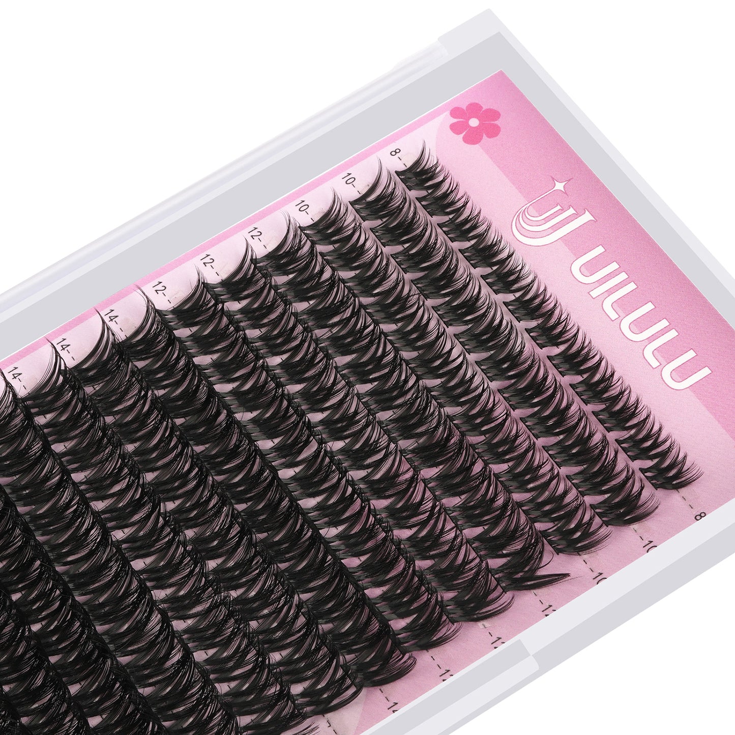 UILULU DIY Lash Extension Kit 168 Count Individual Lash Clusters D Curl Clusters Lashes, Lashes Kit with Lash Bond & Seal, Lash Remover, Lash Tweezers, and Lash Brush D Curl-0.07-8-18MM (U03 Lash Kit)