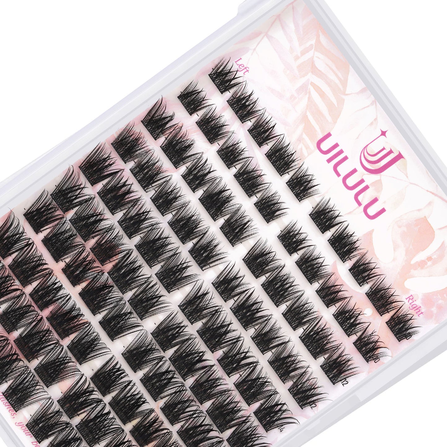 Uilulu Lash Clusters Kit 10-18mm D Curl Clusters Eyelash Extensions Kit False Eyelash Clusters DIY Eyelash Extensions Individual Cluster Lashes (U017 Lashes Only, D Curl, 10-18 MIX)