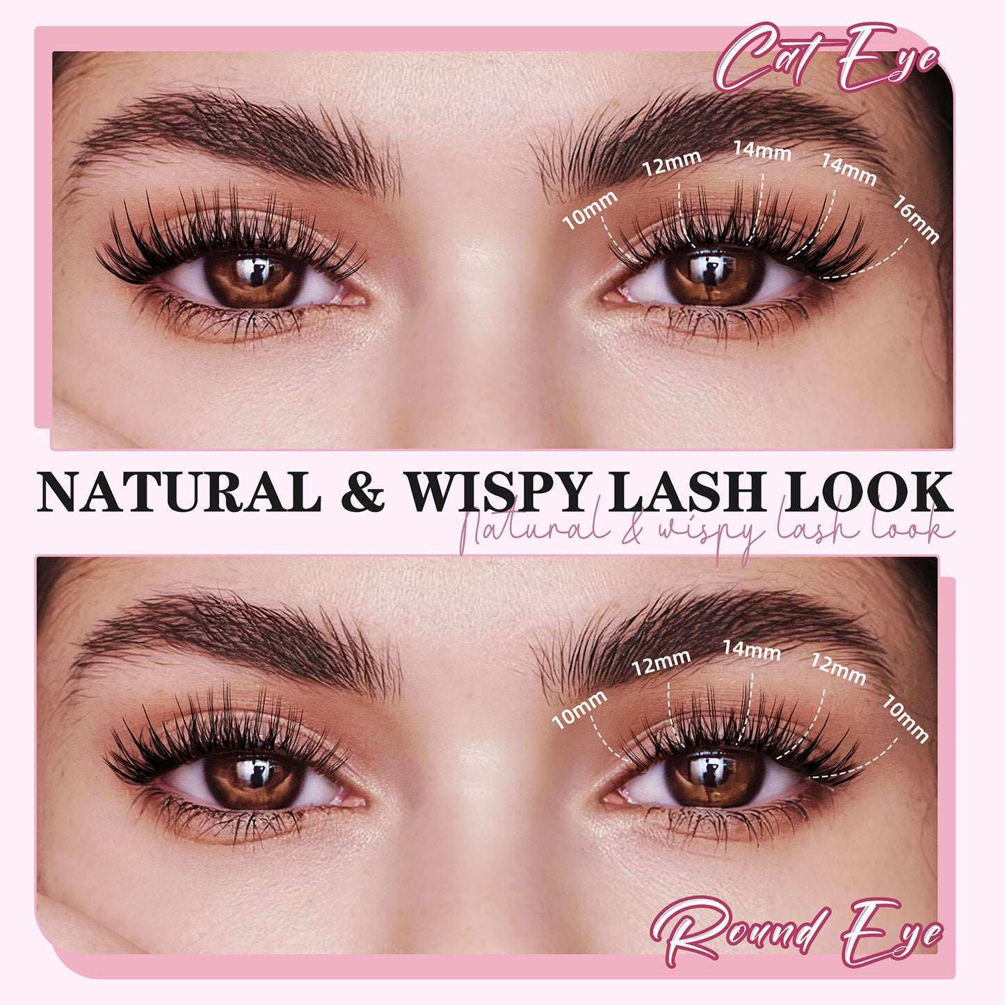 UILULU Lash Clusters Kit 10-18mm Mix D Curl DIY Extension Eye Natural Lashes False Wispy EyeLash Cluster with Bond & Seal, Glue Remover, Tweezers(U20)